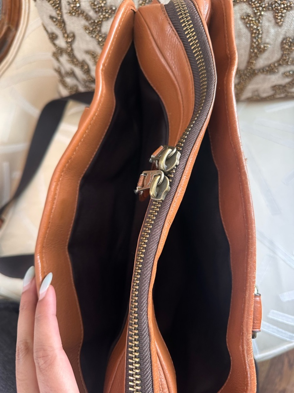 Coach Leather Weekender Bag - Brown - Picture 9 of 11